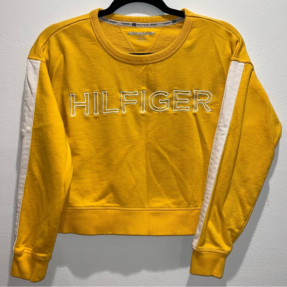 Tommy Hilfiger Yellow Cropped Sweatshirt Women’s XS